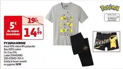 Auchan Pokemon - pyjama homme offre