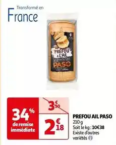 Auchan Paso - prefou ail offre