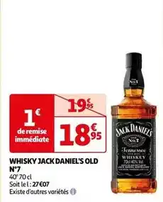 Auchan Jack daniel's - whisky old n°7 offre