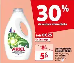 Auchan Ariel - lessive liquide original offre