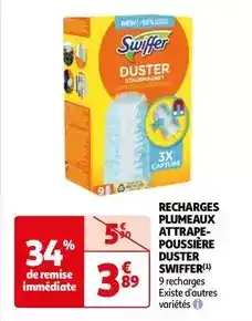Auchan Swiffer - recharges plumeaux attrape- poussiere duster offre