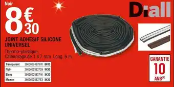 Brico Dépôt Diall joint adhésif silicone universel offre