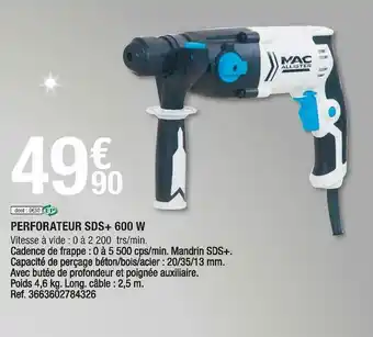Mac allister perforateur sds+ 600 w