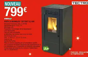 Brico Dépôt Tectro poêle à granulés 8,2 kw offre