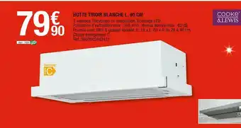 Brico Dépôt Cooke and lewis hotte tiroir blanche l. 60 cm offre