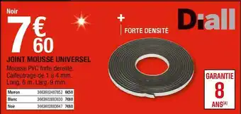 Brico Dépôt Diall joint mousse universel offre