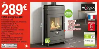Brico Dépôt Invicta poêle à bois "balami" offre