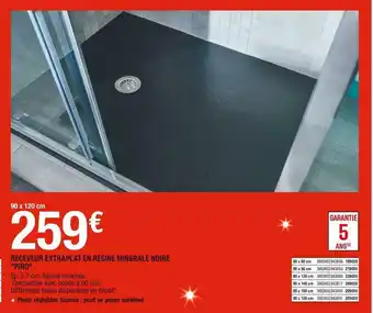 Brico Dépôt Receveur extraplat en résine minérale noire piro offre