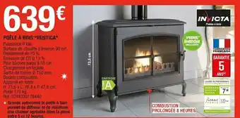 Brico Dépôt Invicta poêle à bois "rustica" offre