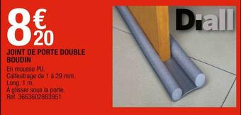 Brico Dépôt Diall joint de porte double boudin offre