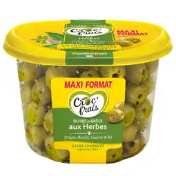 Carrefour Olives dénoyautées aux herbes CROC FRAIS offre