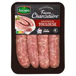 Auchan 4 Saucisses De Toulouse Socopa offre