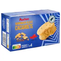 Auchan Sandwich Glacé Cacahuète Auchan offre