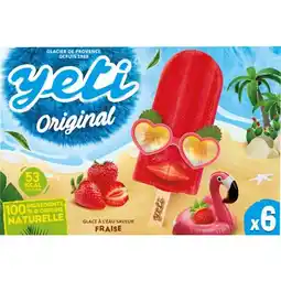 Auchan Glace À L'eau Original Fraise Yeti offre