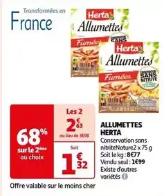 Auchan Supermarché Herta - allumettes offre
