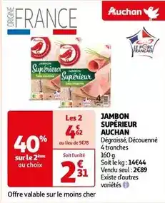 Auchan Auchan - jambon supérieur offre