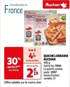 Auchan Auchan - quiche lorraine offre