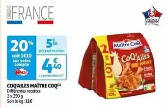 Auchan Maître coq - coq'ailes offre