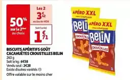 Auchan Belin - biscuits apéritifs goût cacahuètes croustilles offre