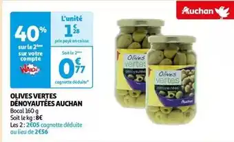 Auchan Auchan - olives vertes dénoyautées offre