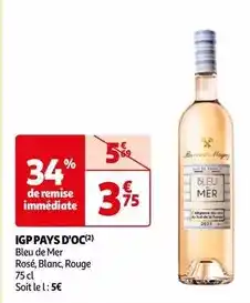 Auchan Bleu de mer - igp pays d'oc offre