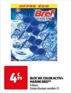 Auchan Bref - bloc wc color activ+ marine offre