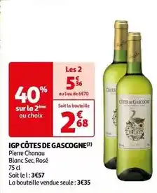 Auchan Pierre chanau - igp côtes de gascogne offre