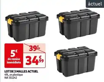 Auchan Actuel - lot de 3 malles offre