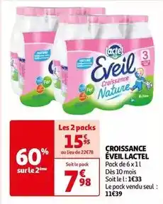 Auchan Lactel - croissance éveil offre
