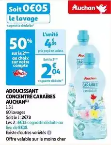 Auchan Auchan - adoucissant concentré caraïbes offre