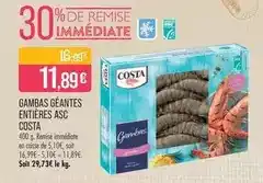 Costa - gambas géantes entières asc