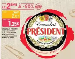 Match Président - camembert offre