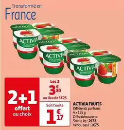 Auchan Danone - activia fruits offre