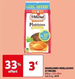 Auchan St michel - madeleines moelleuses offre
