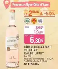 Match L'ame du terroir - côtes de provence sainte víctoire aop offre