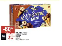Spar MINI CÔNES GLACÉS CHOCOLAT VANILLE EXTRÊME NESTLÉ offre