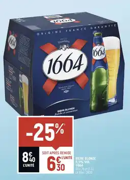 Casino Shop BIERE BLONDE 5,5% VOL 1664 offre