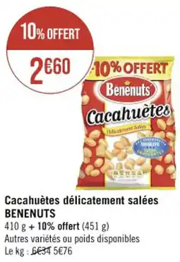 Cacahuètes délicatement salées BENENUTS
