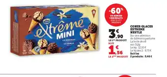Super U CONES GLACES EXTREME NESTLE offre