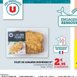 Super U FILET DE LIMANDE MEUNIERE U(8) offre
