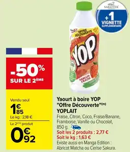 Carrefour Yaourt à boire YOP offre