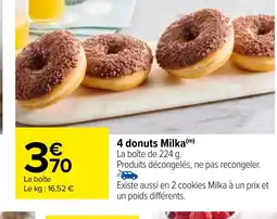 Carrefour 4 donuts Milka(m) offre