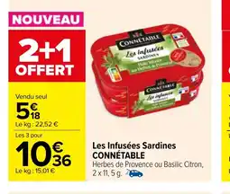 Carrefour Les Infusées Sardines CONNÉTABLE offre