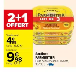 Carrefour Sardines PARMENTIER offre