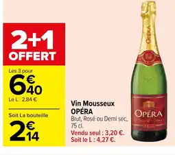 Carrefour Vin Mousseux OPÉRA offre