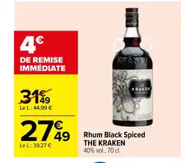 Rhum Black Spiced THE KRAKEN