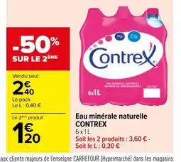 Carrefour Eau minérale naturelle CONTREX offre