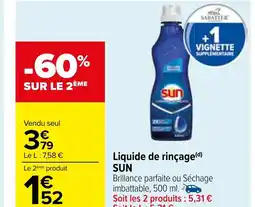 Carrefour Liquide de rinçage(d) SUN offre