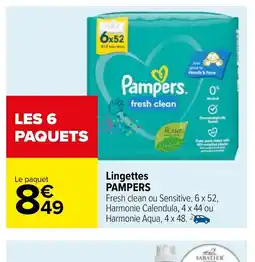 Carrefour Lingettes PAMPERS offre