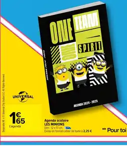 Carrefour Agenda scolaire LES MINIONS offre